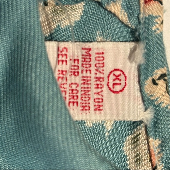 LITTLE PHOOL Sz XL Mini Dress Floral Buttoned Made in India 100% Rayon NEW - Picture 14 of 14